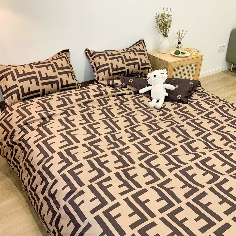 bộ ga gối 4 món vỏ chăn Poly cotton nhập khẩu nguyên set