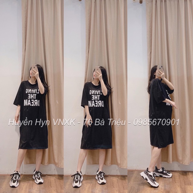 Váy suông túi eo Living form to chất đẹp