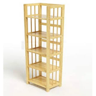 Kệ Sách 5 Tầng Dài 80 cm Gỗ Cao Su
