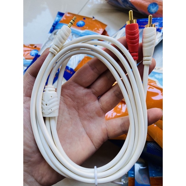 (1,8 mét) Dây 1 đầu 3.5 ra 2 AV chính hãng AV.