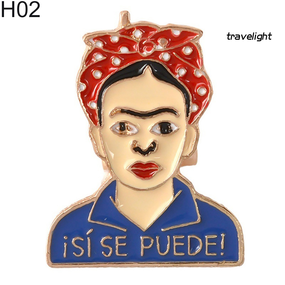 Cài Áo Họa Tiết Hoạt Hình Frida Kahlo Mexico K1