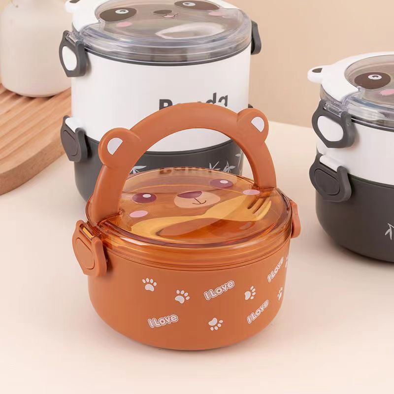Hộp cơm văn phòng giữ nhiệt Lunch Box PP / AS 1000ml tặng kèm muỗng thìa cao cấp an toàn sức khỏe sử dụng được lò vi sóng