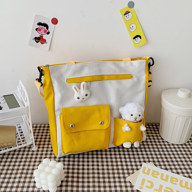 Túi xách nữ cỡ lớn bằng vải canvas thiết kế đơn giản thời trang