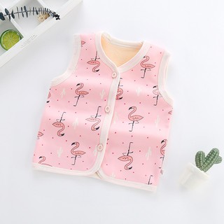Áo ghi lê nỉ lông a027- hạc hồng cho bé từ 3-18m