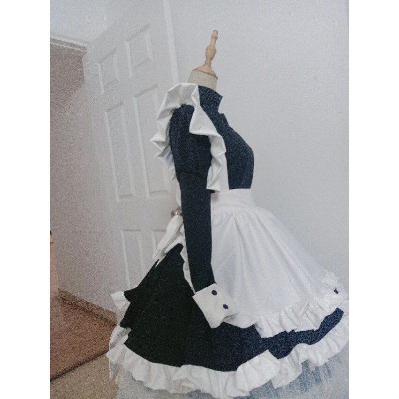 ❍◑☂trang phục hầu gái maid tay dài váy ngắn
