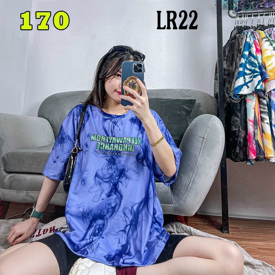 Áo thun loang màu 𝑭𝒓𝒆𝒆𝒔𝒉𝒊𝒑 Áo phông unisex LR22 vải cotton xượt poli co giãn thấm hút tốt, không xù lông