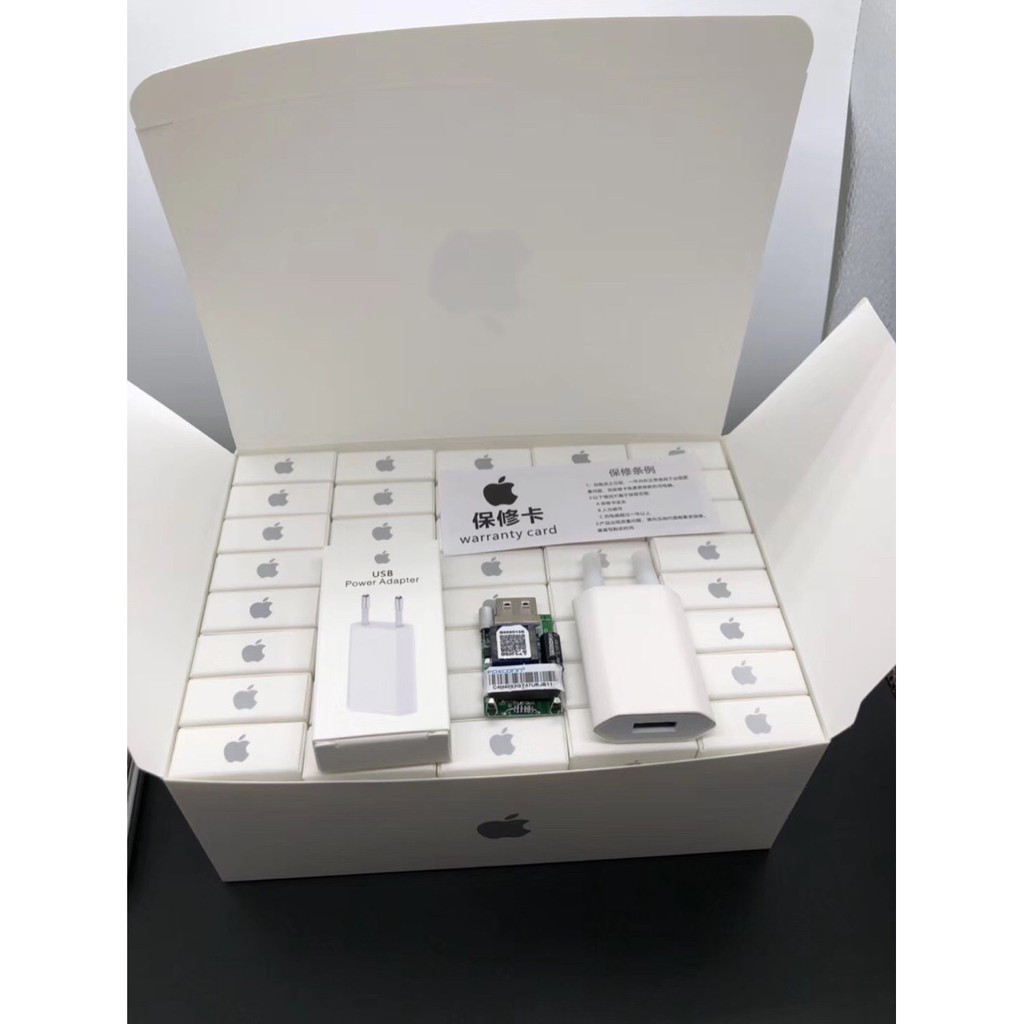 Củ sạc dẹp IPhone chân tròn zin linh kiện Full box