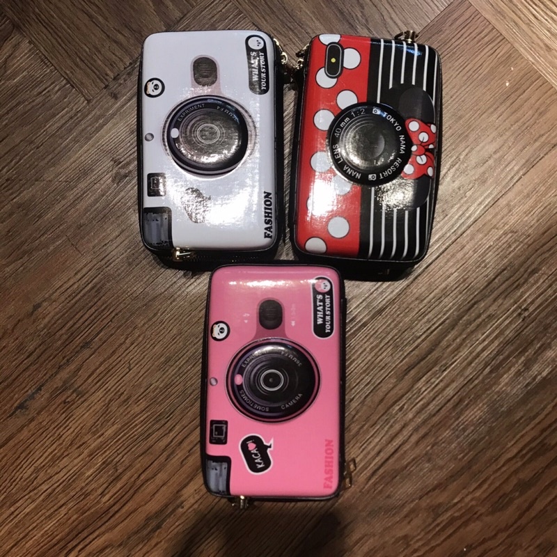 Túi đựng máy ảnh dạng hộp nhựa hoạ tiết dễ thương