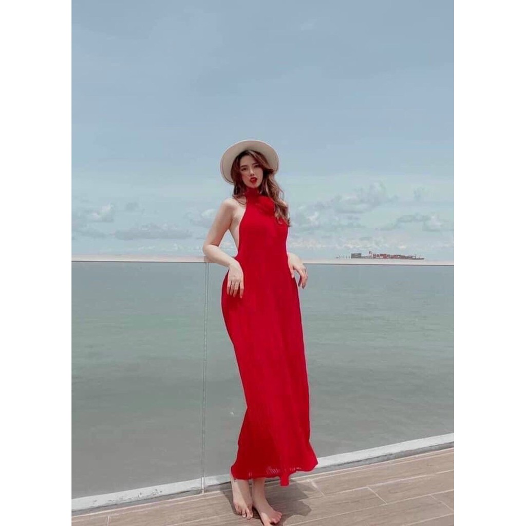 Đầm Maxi Voan Dập Ly Nhiều Màu Đi Biển Du Lịch Chụp Ảnh Sống Ảo Cực Sang Bin Sports MA007