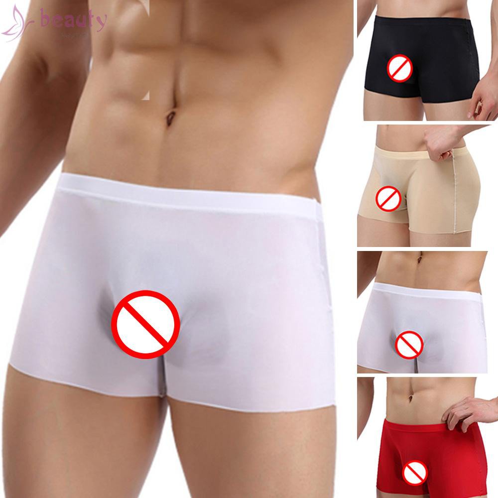 Quần Lót Lụa Lạnh Mềm Không Đường May Thoải Mái 2018