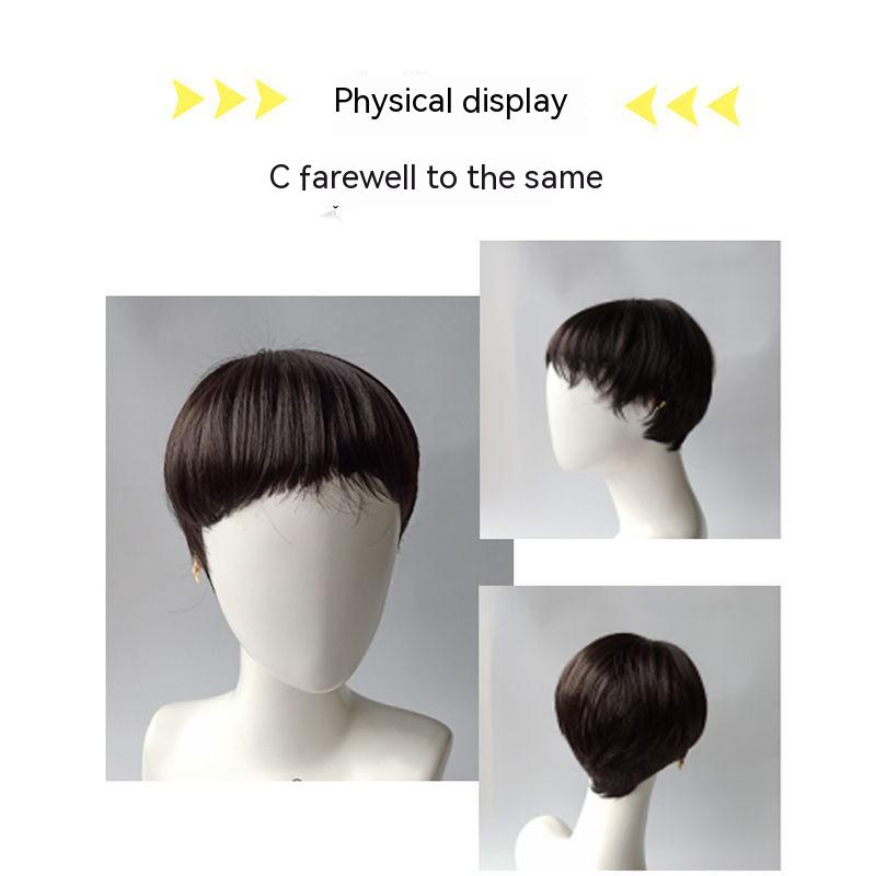 Bộ Tóc Giả Ngắn Thẳng Tự Nhiên Thời Trang Cho Bé Trai