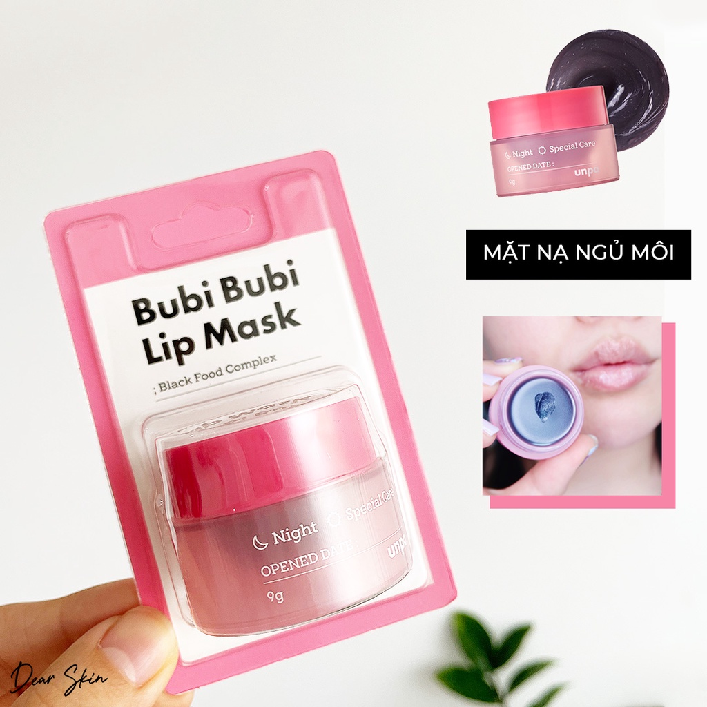 [MỚI] Mặt Nạ ủ Môi Bubi Bubi Lip Mask - Làm mềm và hồng môi bôi đêm By Unpa