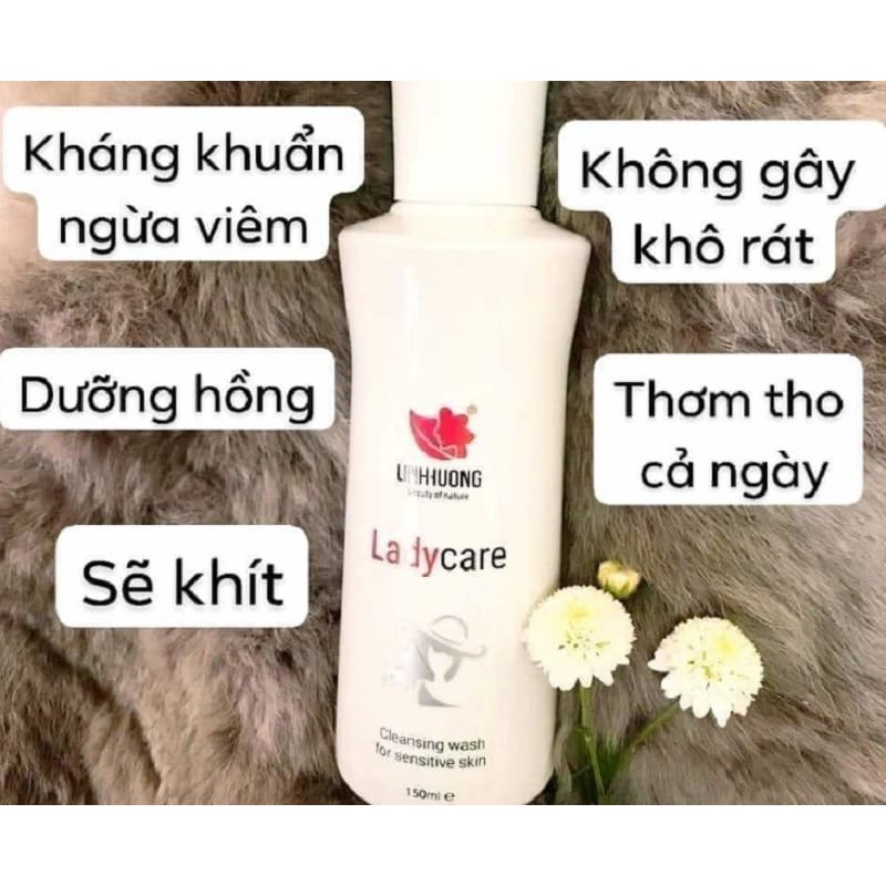 Dung dịch vệ sinh Lady Care Linh Hương chính hãng 150ml Gel phụ khoa chống viêm Sạch - Hồng - Thơm - Khít