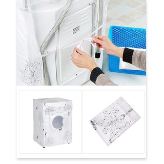 Vỏ bọc máy giặt cửa ngang, cửa trước bằng PVC chống nước, chống bụi (Hình hươu và rừng cây)