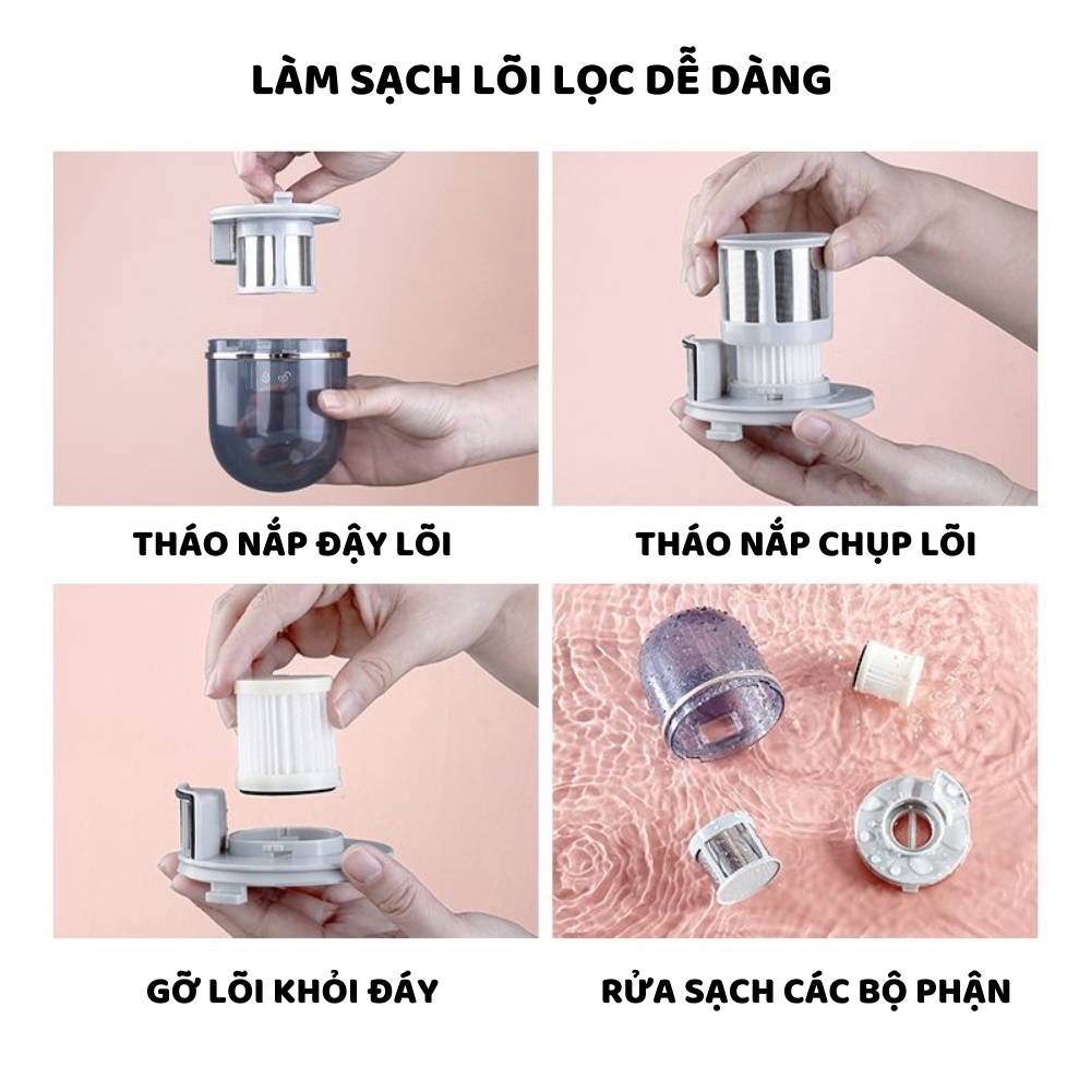 Máy Hút Bụi Cầm Tay , Hút Sạch Mọi Bụi Mịn, Chất Bám, Dùng Cho Đệm Ga Giường Sofa