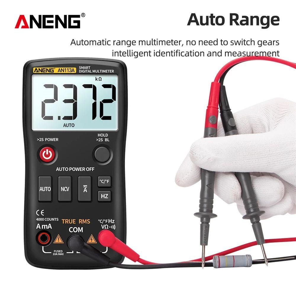 LONTIME Đồng Hồ Vạn Năng Kỹ Thuật Số Thông Minh ANENG AN113A Tự Động Xoay 4000 Số RMS