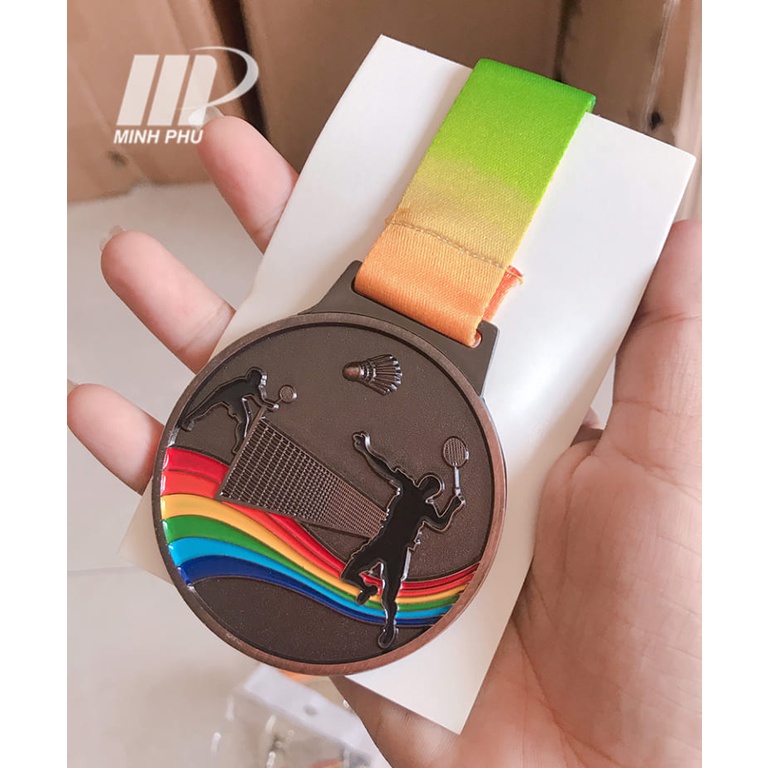 Huy Chương Cầu Lông Giá Rẻ || Huy Chương Thể Thao - Đường Kính 7cm + Kèm Dây Đeo