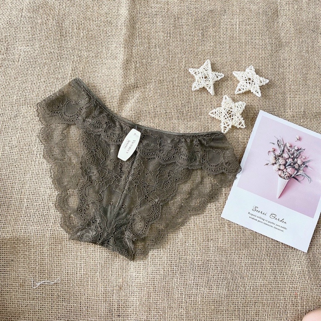 Quần lót ren thái form to lưng cao -Quần lót nữ vải ren mềm mại xuyên thấu