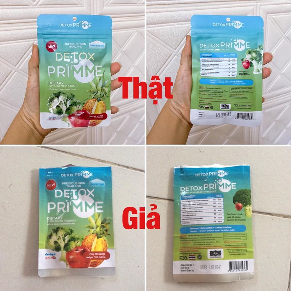 (Mẫu mới) Detox Prime Tiêu Mỡ Thải Độc - Thái Lan Chuẩn