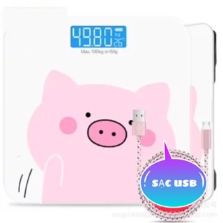  Cân sức khoẻ sạc usb cao cấp siêu cute