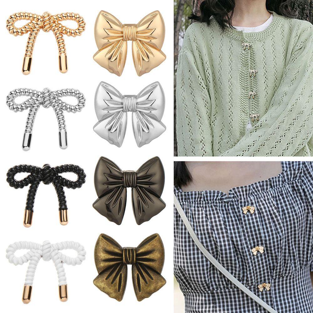 Kẹp Hình Nơ Dùng Trang Trí Áo Len Phong Cách Retro