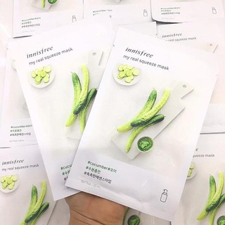 Mặt Nạ Miếng Chiết Xuất Dưa Leo Innisfree My Real Squeeze Mask