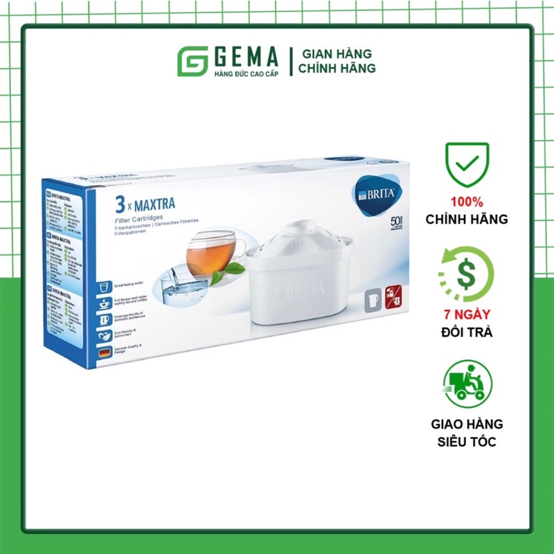 Set 3 lõi lọc bình lọc nước Brita Maxtra, chính hãng nhập Đức