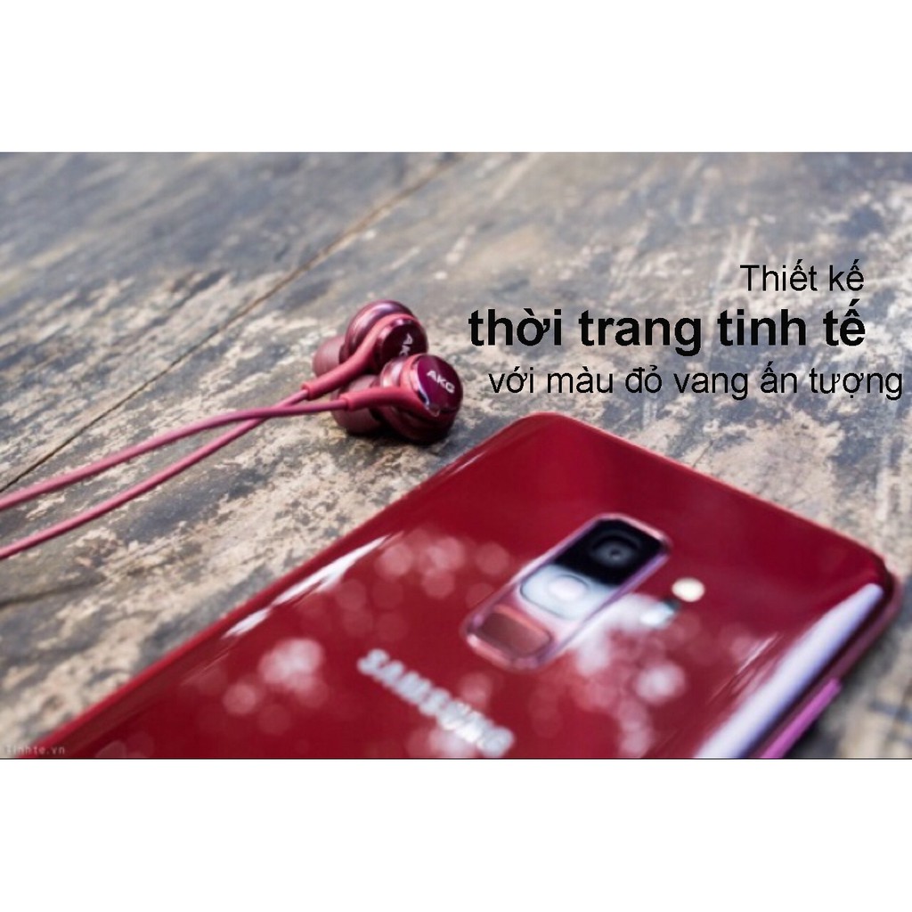 Tai nghe AKG S9 Plus màu đỏ vang, RED LIMITED Chính Hãng - Tặng kèm dây quấn bảo vệ