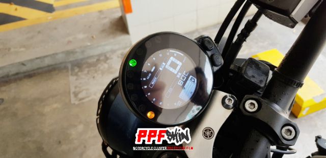 Yamaha XSR 155 900 ... PPF dán bảo vệ đồng hồ xe , xước tự phục hồi , PPF USA sử dụng 10 năm