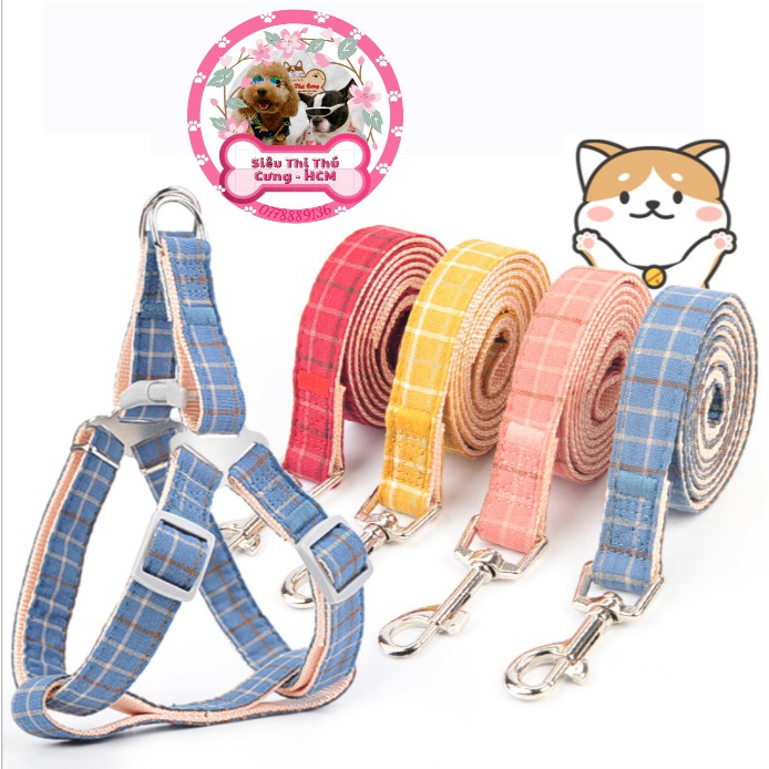 [ 2,5KG TỚI 18KG ] DÂY DẮT YẾM DÀNH CHO CHÓ MÈO HÀNG LOẠI 1, KHÓA INOX KO RỈ, HÀNG CAO CẤP