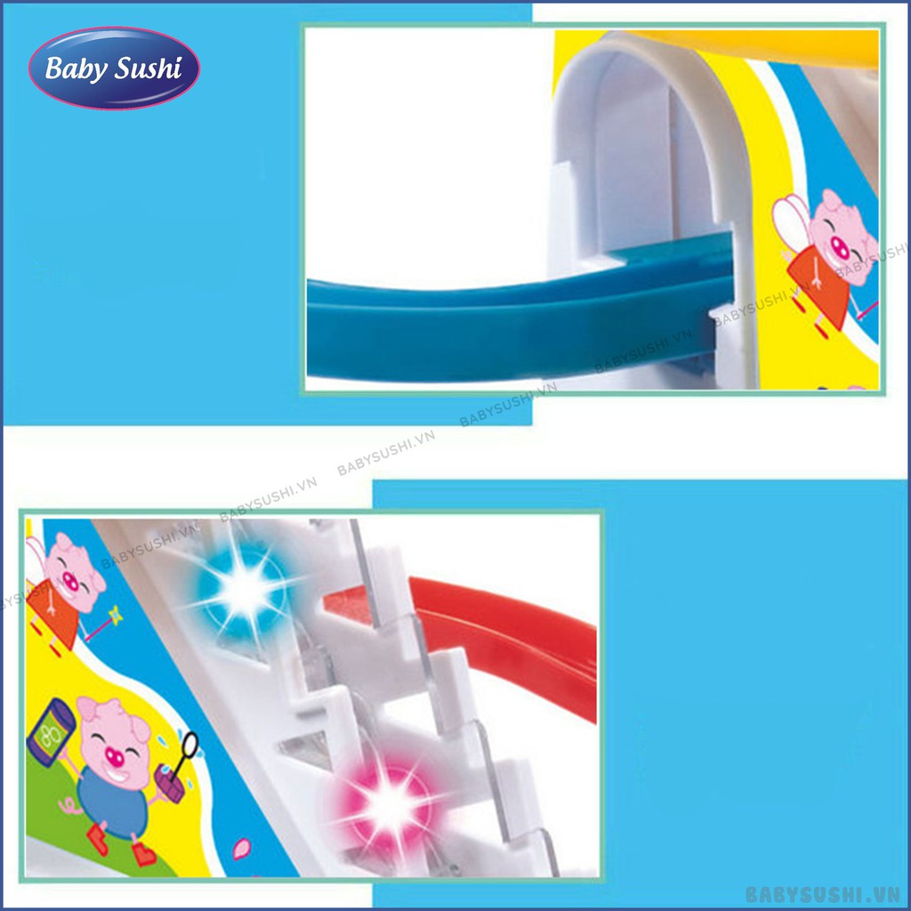 Bộ đồ chơi heo peppa, Đồ chơi trẻ em cầu trượt heo peppa