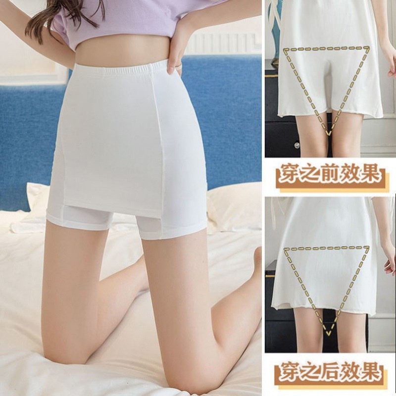 Quần bảo hộ mặc váy có chắn an toàn, thiết kế 2 lớp chống lộ, giữ form váy, co giãn tốt