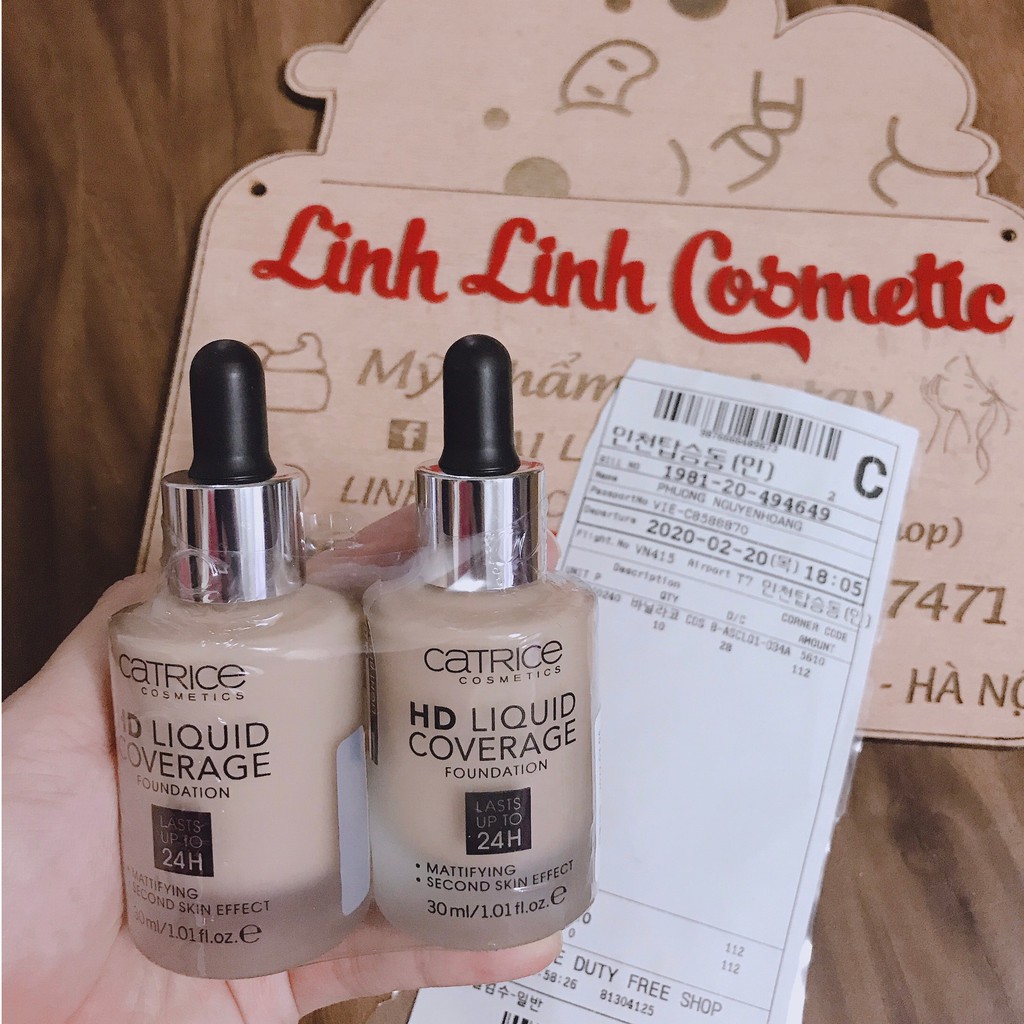 Kem nền CATRICE siêu lì CATRICE HD LIQUID COVERAGE FOUNDATION che khuyết điểm hiệu quả