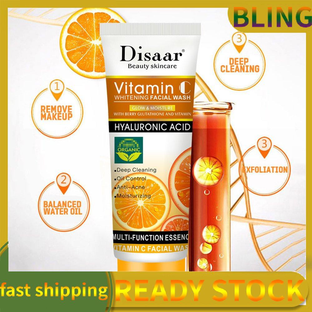 (Hàng Mới Về) Sữa Rửa Mặt Vitamin C Làm Sạch Sâu Kiểm Soát Dầu Dưỡng Ẩm