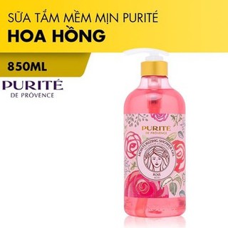 Sữa Tắm Mềm Mịn Purité Hoa Hồng 850ml