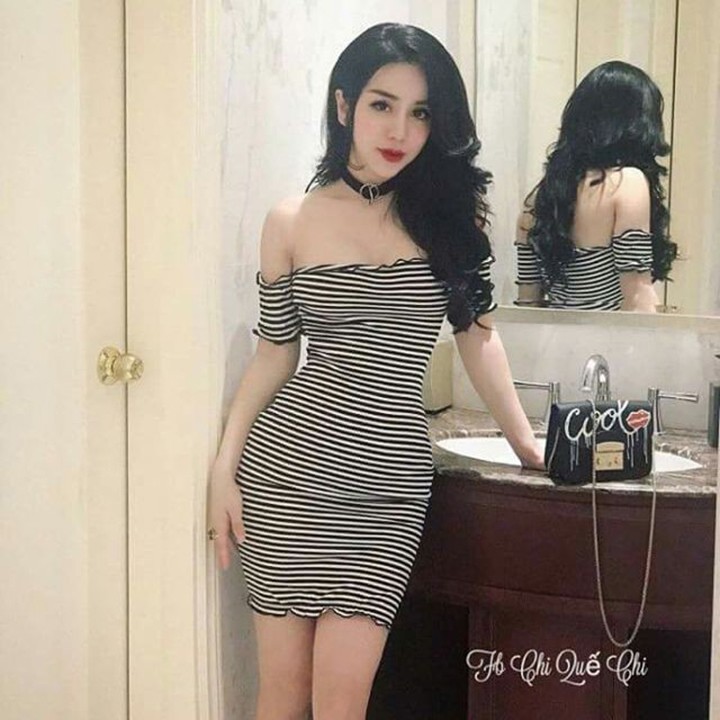 Đầm dự tiệc váy ôm body trễ vai DAM0018