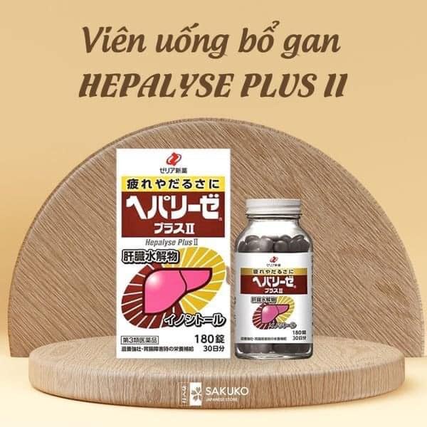 Viên Uống Bổ Gan Hỗ Trợ Tăng Cường Sức Khoẻ HEPALYSE PLUS II Nội Địa Nhật Bản (180 Viên) - SAKUKO