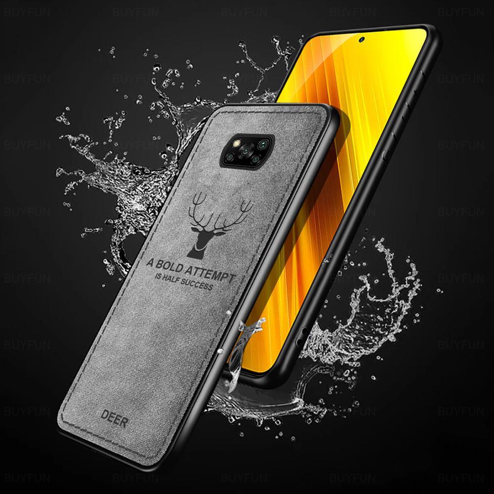 Ốp Điện Thoại Bề Mặt Vải Chống Sốc In Hình Hươu Cho Xiaomi Poco M4 X4 X3 Pro X3NFC F3 M3Pro Redmi Note 11 11S 10C 10A