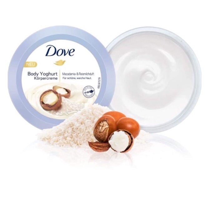 Tẩy da chết &amp; dưỡng thể Dove Đức &amp; Mỹ macca, lựu, lavender, tẩy da chết body - Shop Viloet