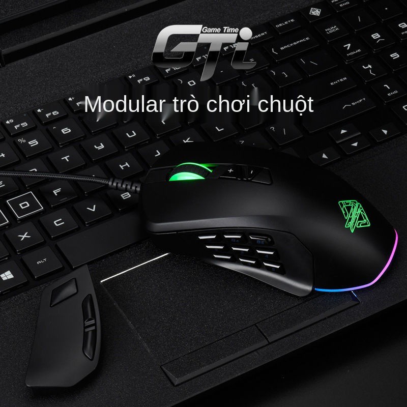 Black Jazz GTI Mô-đun Chuột chơi game USB Có dây RGB Light ăn gà Press Gun Lập trình macro ··