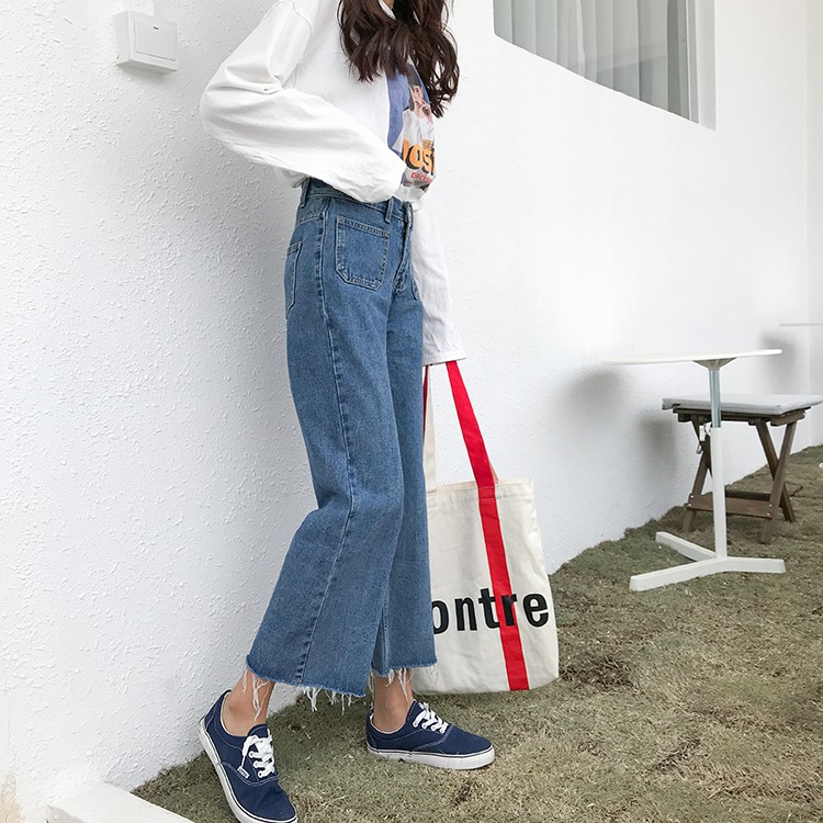 [Size XL] Quần jeans ống rộng Ulzzang Quảng Châu QDJ72