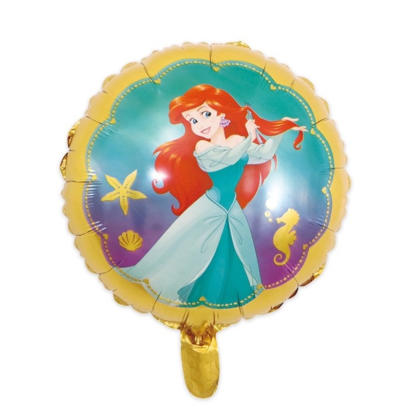 1 Bong Bóng Tròn 18 Inch In Hình Công Chúa Disney Xinh Xắn