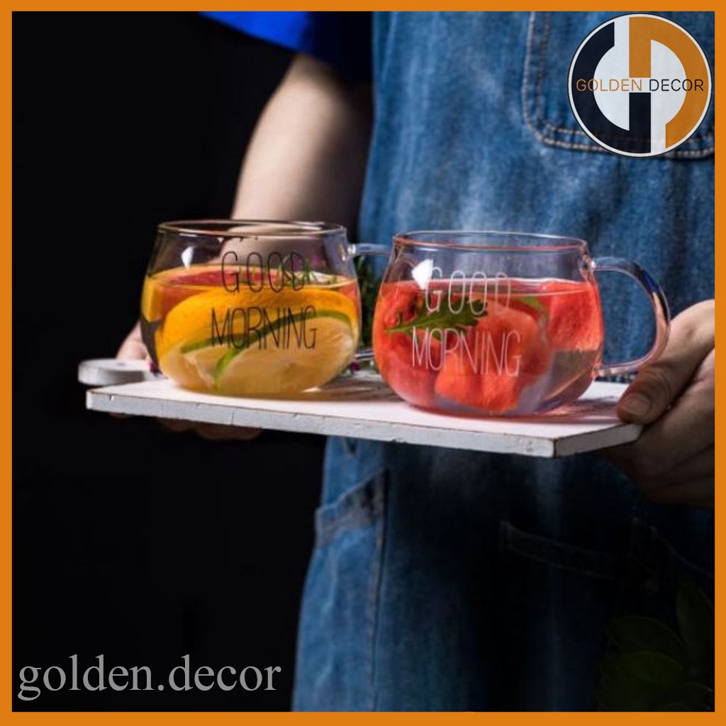 Cốc Ly Good Morning Thủy Tinh CL01 - golden.decor