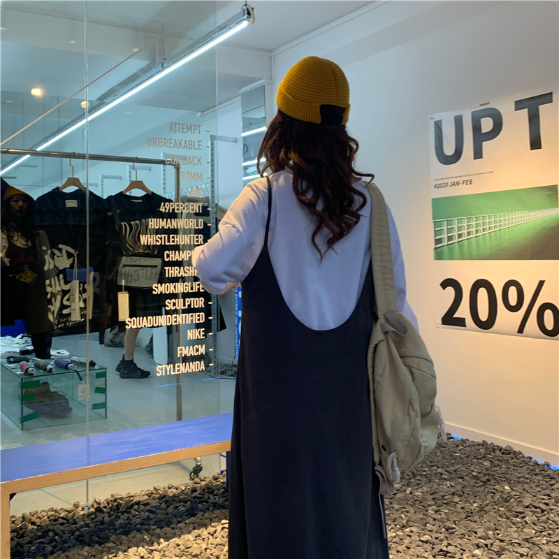 SUXI Váy dài form rộng họa tiết hoạt hình trẻ trung sành điệu cho nữ