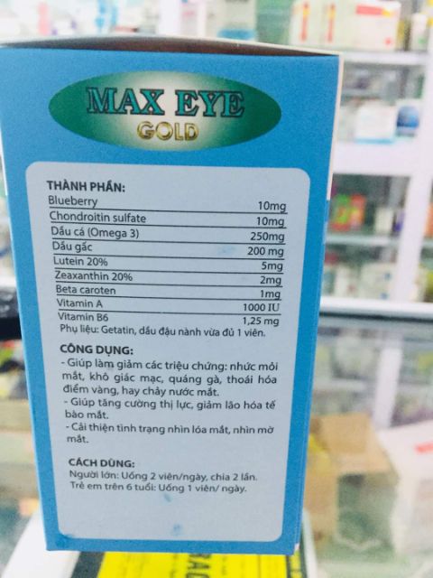 Viên uống bổ mắt Max eye gold