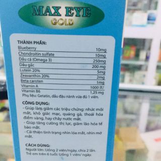 Viên uống bổ mắt Max eye gold