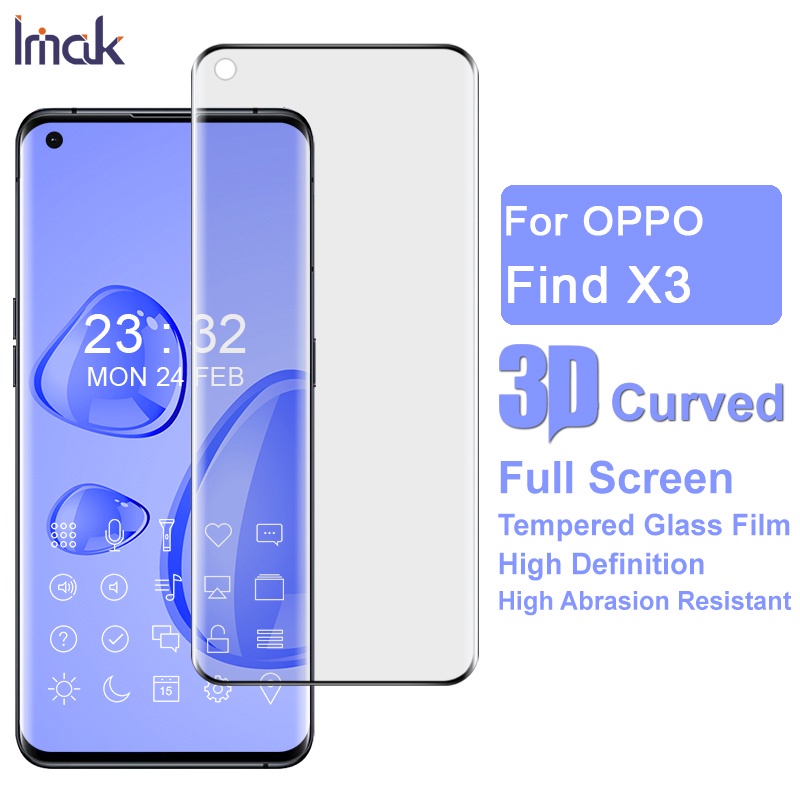 IMAK Kính Cường Lực 3d Bảo Vệ Màn Hình Cho Oppo Find X3 Pro / FindX3