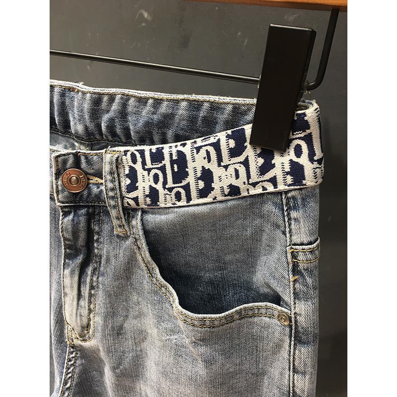 Quần Jean Dài Dáng Ôm Co Giãn Thời Trang Hàn Quốc Cá Tính Cho Nam