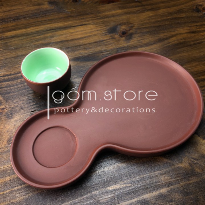 Ấm trà tử sa Bát Tràng độc ẩm có khay (nhiều dáng ấm) | BigBuy360 - bigbuy360.vn