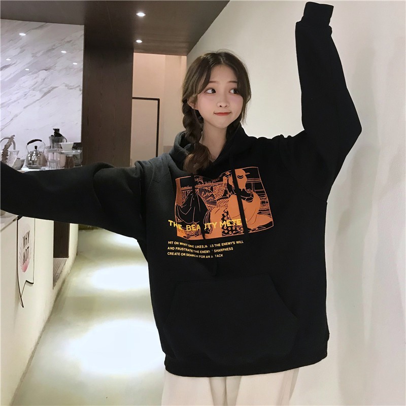 Áo Hoodie Nỉ Bông Cổ Trang Có NónTúi Trước Phong Cách Hàn Quốc - Liti shop